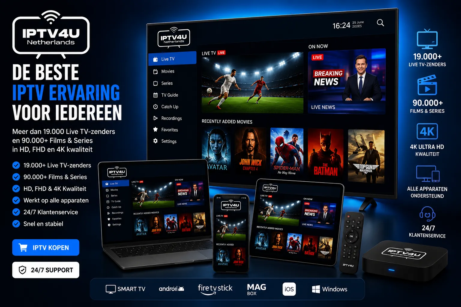 IPTV Kopen Nederland - Premium IPTV4UNL